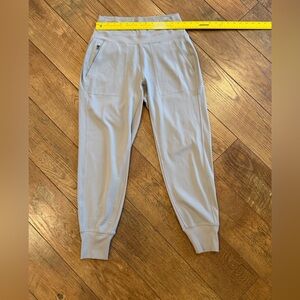 Athleta Venice Jogger - Light Gray with Ribbed Cuffs, Small